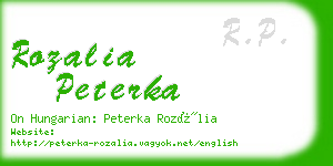 rozalia peterka business card